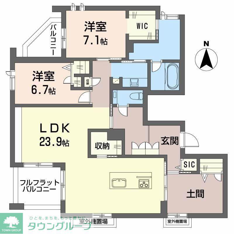 ハムステッド メゾン(2LDK/3階)の間取り写真