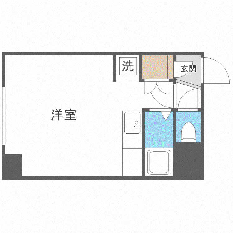 フロンティア161(1K/5階)の間取り写真