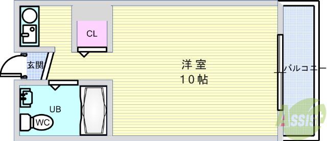 メゾンジョイ(ワンルーム/2階)の間取り写真