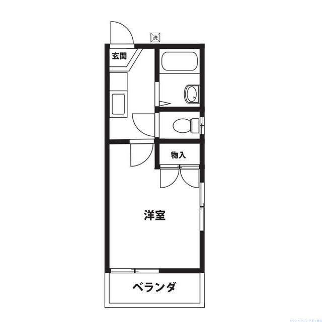 アバン茅ヶ崎(1K/2階)の間取り写真