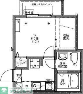 KEIAI RESIDENCE 西浦和(1K/3階)の間取り写真
