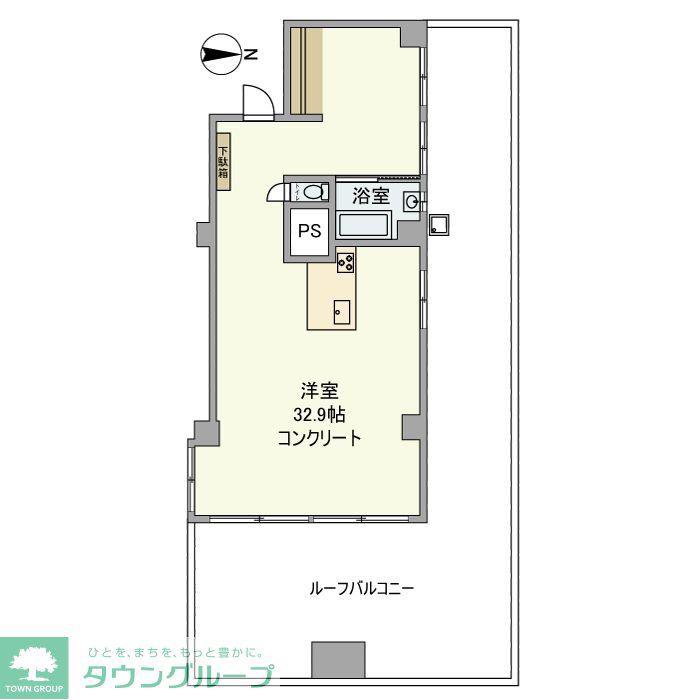 マンション市ヶ谷(ワンルーム/7階)の間取り写真