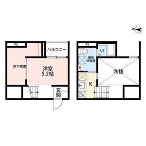 PARTAGE SUZU(ワンルーム/2階)の間取り写真