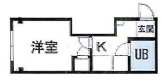 立石グリーンハイツ(1K/1階)の間取り写真