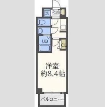 サムティ本町AGE(1K/3階)の間取り写真