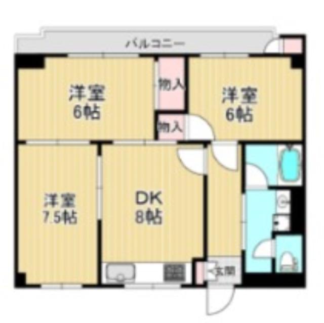 レスポワール志木(3DK/3階)の間取り写真