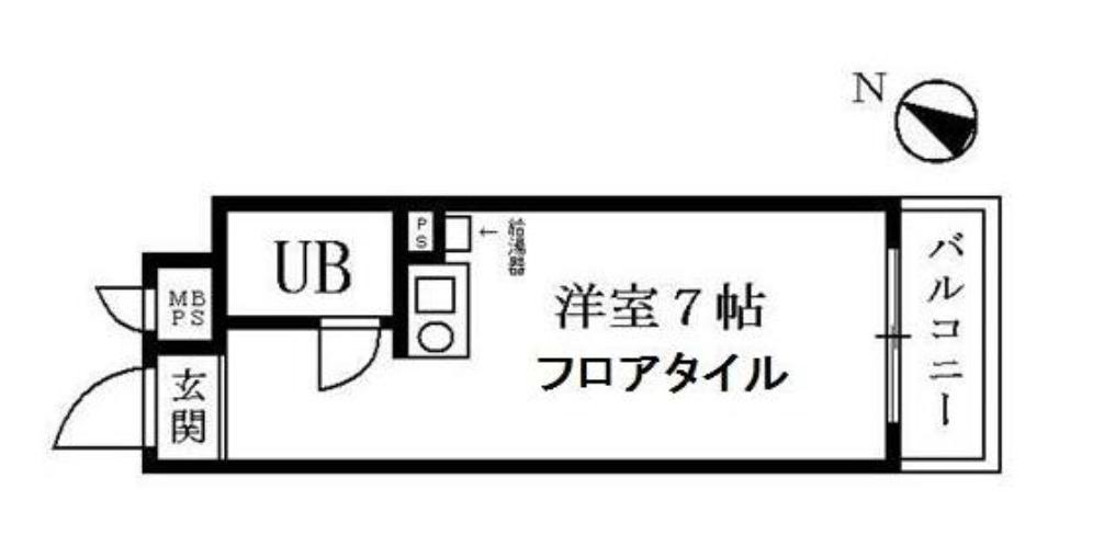 西横浜クリスコーポ(ワンルーム/3階)の間取り写真