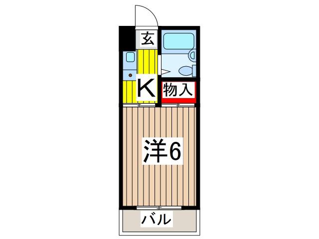コアクレスト川口(1K/4階)の間取り写真