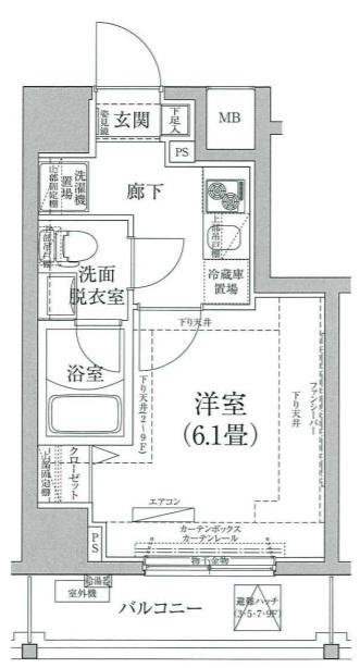 アイル イマージュ弘明寺(1K/4階)の間取り写真