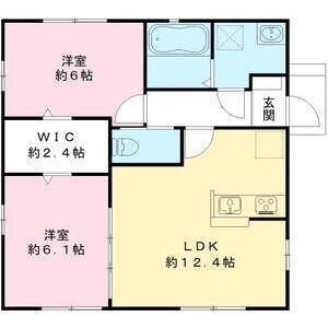 ネクスト西大道(2LDK/1階)の間取り写真