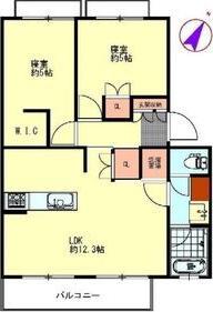 パビリオン菫台 D棟(2LDK/2階)の間取り写真