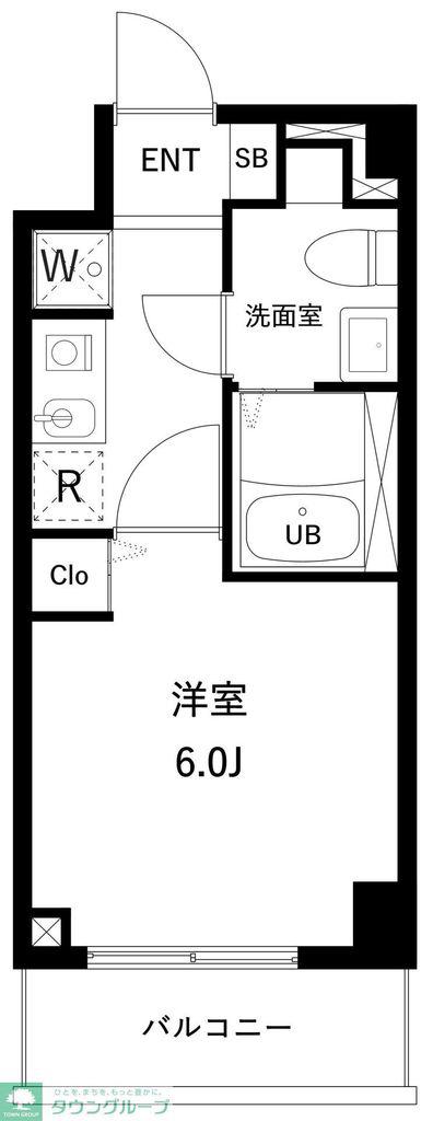 アーバンパーク妙典(1K/3階)の間取り写真