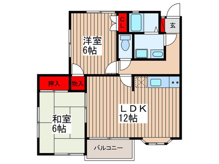 グレースメゾン(2LDK/1階)の間取り写真