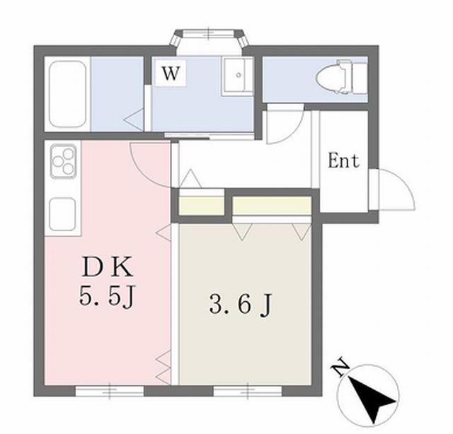 宮前町ビル(1DK/3階)の間取り写真