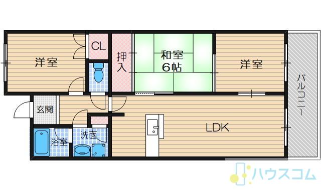 アクトパレス(3LDK/3階)の間取り写真