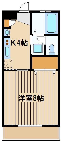 サンホワイトカメリア(1K/1階)の間取り写真