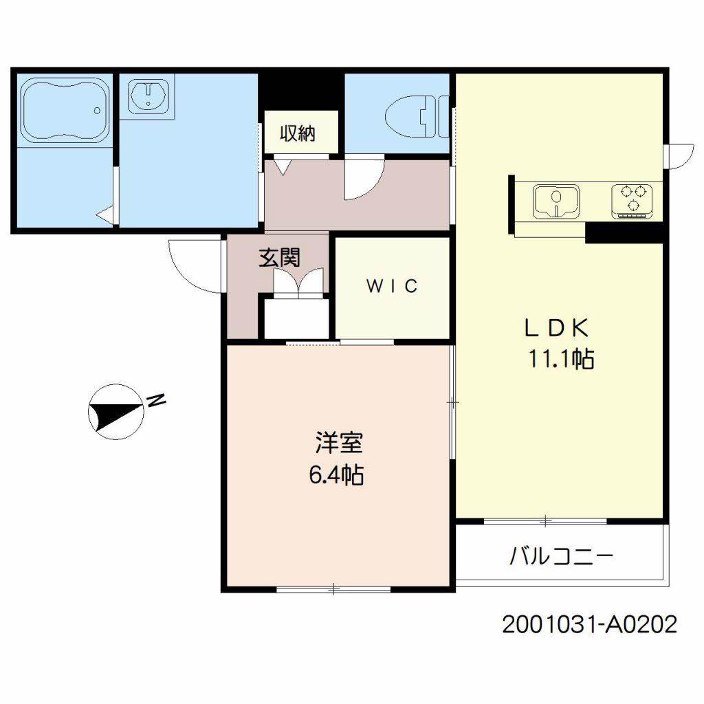 シャーメゾン縁(1LDK/2階)の間取り写真