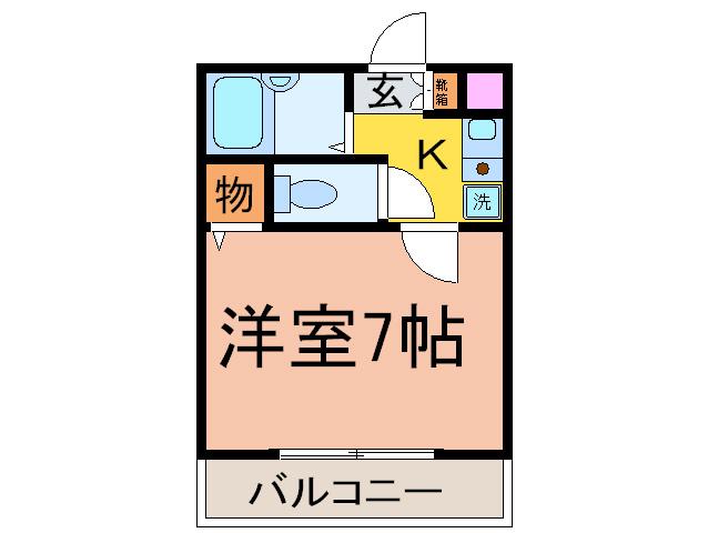 メゾン サラ(1K/2階)の間取り写真