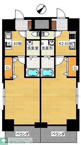 ORBIS COURT(1K/8階)の間取り写真