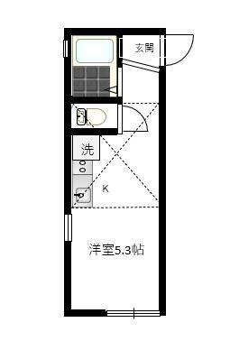 LAULEA三ツ沢下町(ワンルーム/1階)の間取り写真