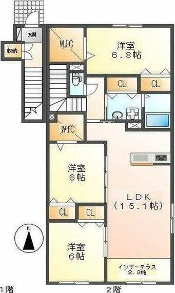 第3センチュリー21(3LDK/2階)の間取り写真