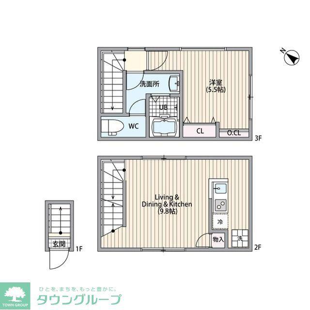 サザンロード新小岩II(1LDK/2階)の間取り写真