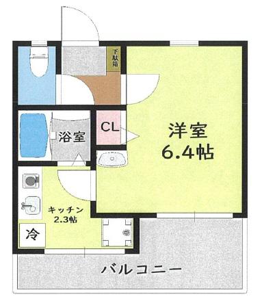 ロワール六浦弐番館(1K/1階)の間取り写真
