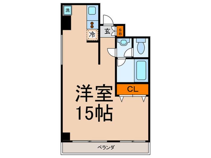 SEEF(ワンルーム/2階)の間取り写真