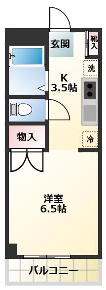 カサプラタ(1K/3階)の間取り写真