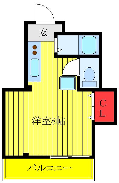 フルーレOMI(ワンルーム/2階)の間取り写真