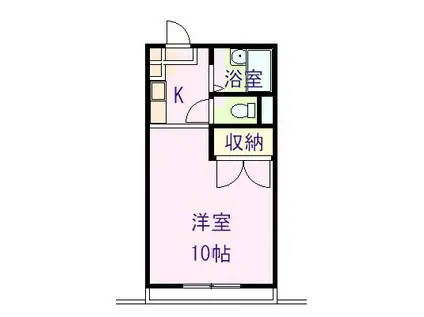 サニーヒル(1K/2階)の間取り写真