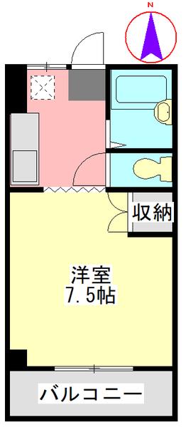 リアナ岐阜弐番館(1K/4階)の間取り写真