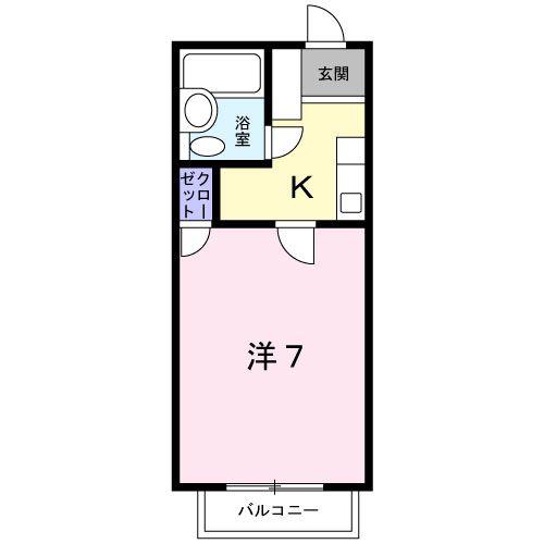 MKドリーム(1K/2階)の間取り写真
