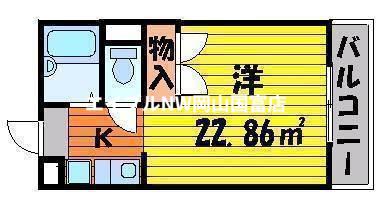レオーネ竜之口(1K/1階)の間取り写真