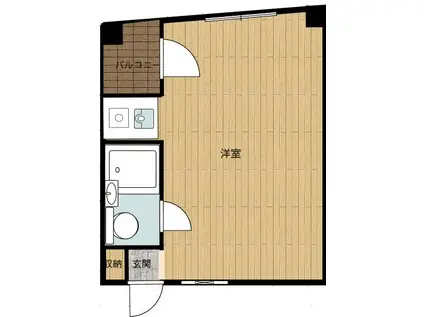 キイナカオ(ワンルーム/6階)の間取り写真