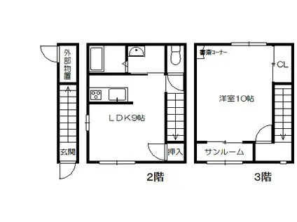 辰口アパートメント(1LDK/1階)の間取り写真