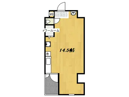 フェリシダード中央(ワンルーム/6階)の間取り写真