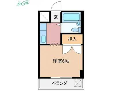 コーラルハイツ(1K/3階)の間取り写真