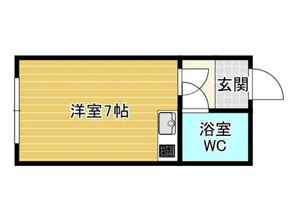 グリーンハイツEMUII(ワンルーム/1階)の間取り写真