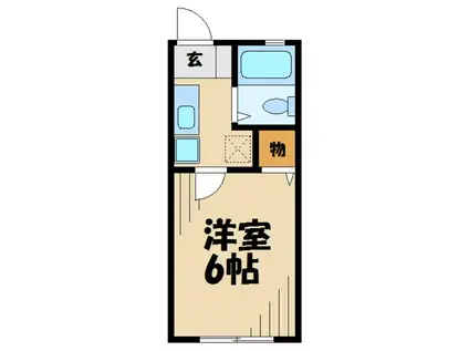 カエデハイツA(1K/1階)の間取り写真