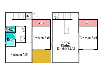 UNICUBE高柳西町(3LDK/1階)の間取り写真