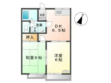 アドバンス佐藤B(2DK/2階)の間取り写真