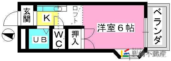 ベルハイツ(1K/2階)の間取り写真