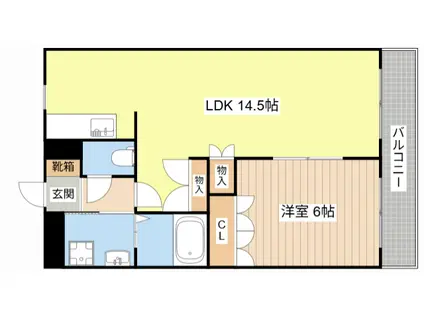 グランベル(1LDK/3階)の間取り写真