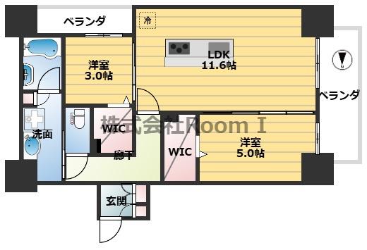 アーバネックス南新町(2LDK/3階)の間取り写真