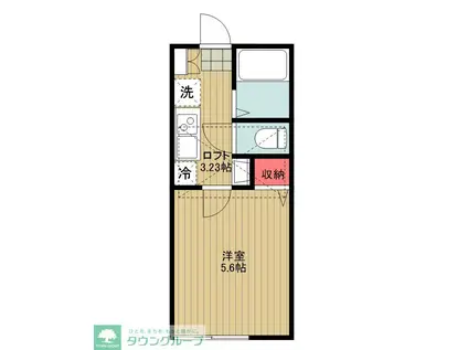 MAULOA青葉台(1K/2階)の間取り写真