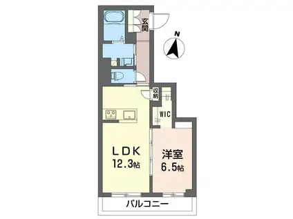 KAZUNS WIND OF SEA参番館(1LDK/3階)の間取り写真