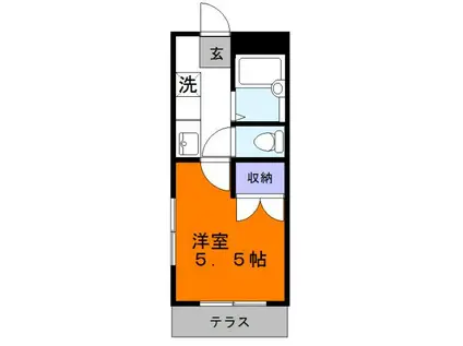 とれじゃあいらんど(1K/1階)の間取り写真