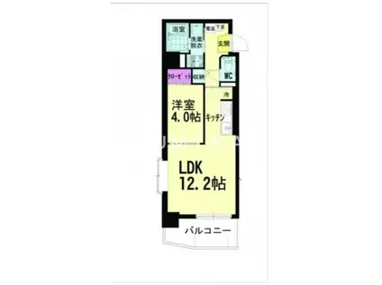 アネシスデュオ(1LDK/4階)の間取り写真