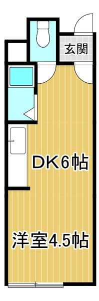 ロイヤルハイツ1.7(1DK/1階)の間取り写真